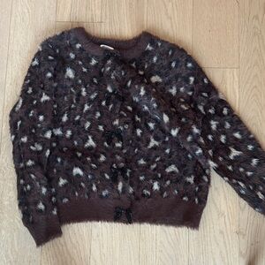 Zara Brown Leopard Print Cardigan